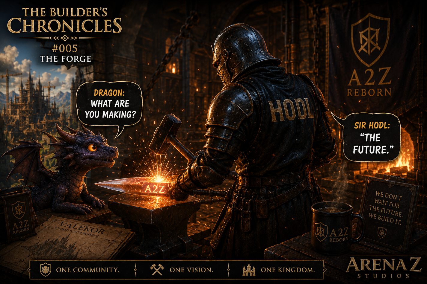 A fantasy creator working amid maps and artifacts
