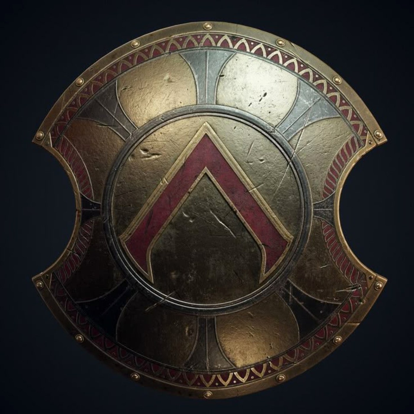 Spartan Bronze Shield
