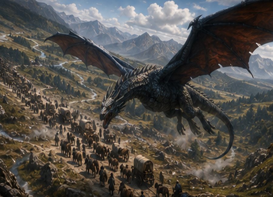 Dragons Above the Caravan