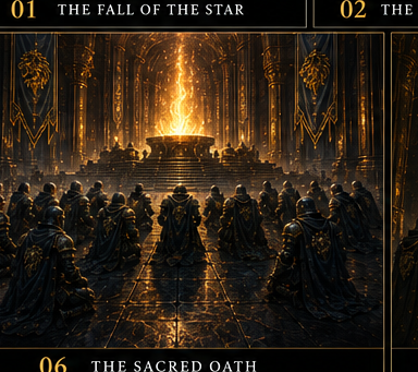 The Black Eclipse darkening the Eternal Flame as Guardians prepare