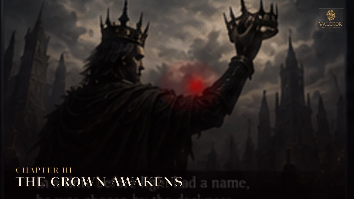 The ancient First Crown awakening in darkness