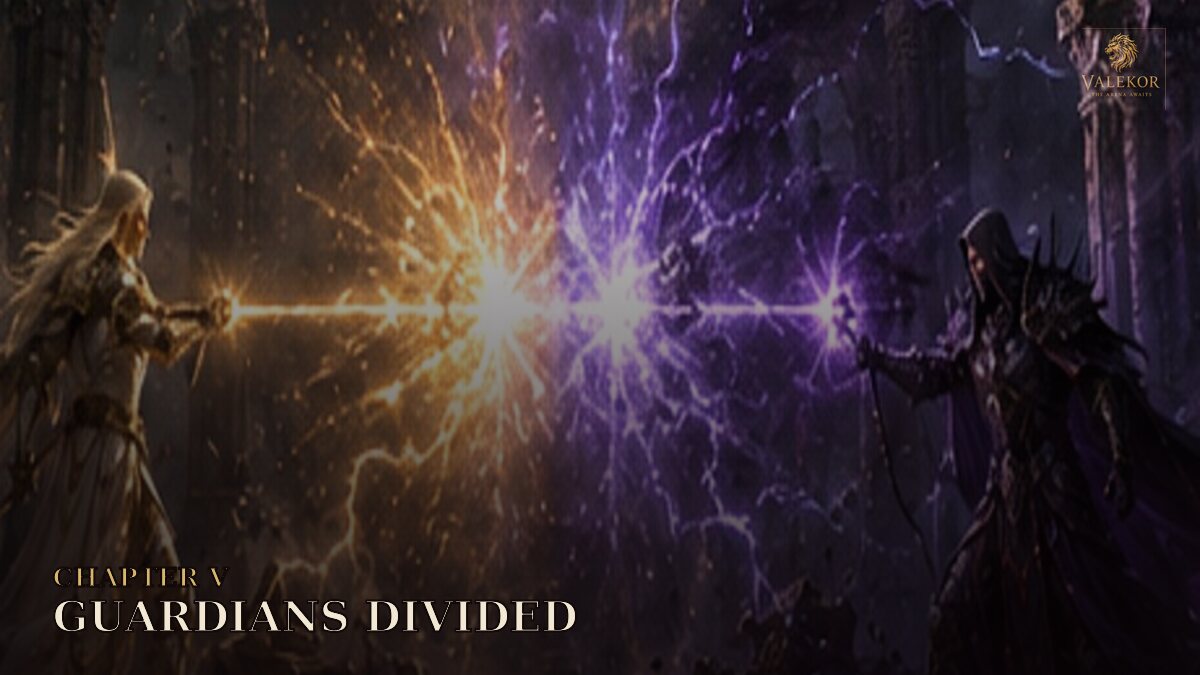 Champions of radiance and shadow facing one another